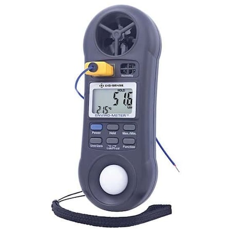 Digi-Sense Environmental Meter, Wind Speed, Humidit 98766-87